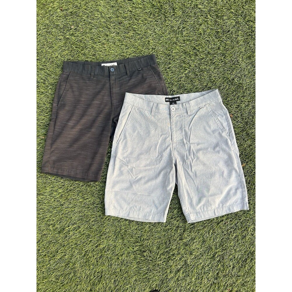 Travis Mathew Golf Shorts Bundle Mens 32 Gray Stretch Performance 2 Pair